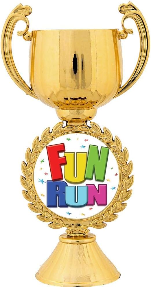 Crown Awards Personalized Fun Run Trophy, 7.25" Gold Cup Fun Run Trophies with Free Custom Engraving