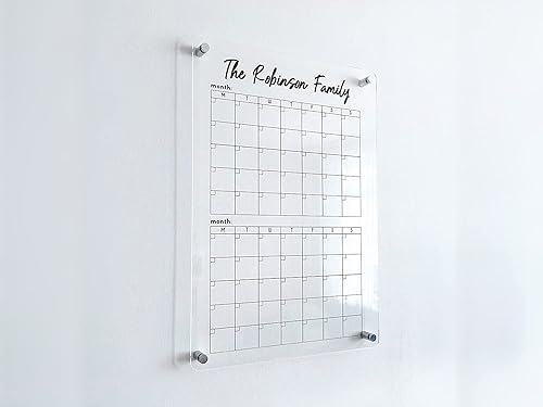 Miniatura 6 de Two Month Wall Calendar Vertical Personalized Planner - Personalized Calendar 2024, Dry Erase Two Month Planner Family Calendar 2024 Calendar w