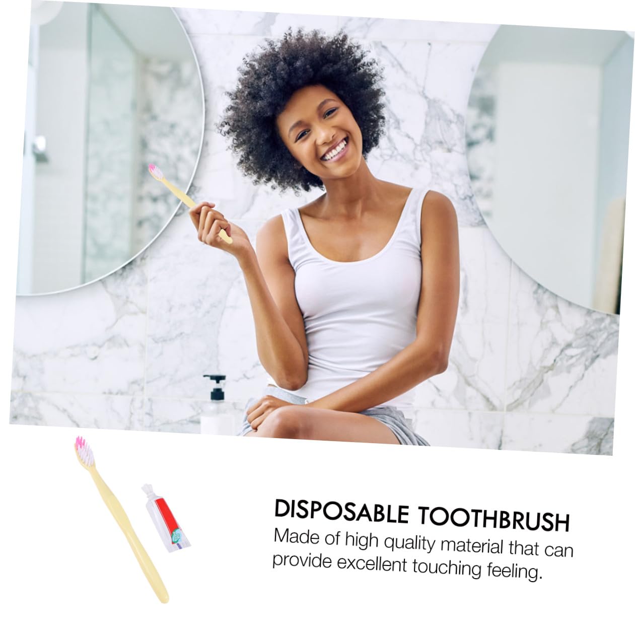 Set 100 Pezzi Spazzolini da Denti Monouso con Dentifricio, Confezionati Singolarmente, Spazzolino da Viaggio Usa e Getta per Hotel, Scuola e Campeggio, Igiene Orale Stili multipli