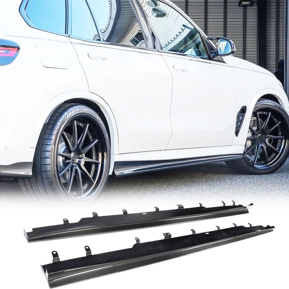 Carbon Fiber Side Skirts Compatible with BMW X5 G05 M Sport LCI 2023-2024 Under Door Rocker Panels Valance Extension Lip actory Outlet