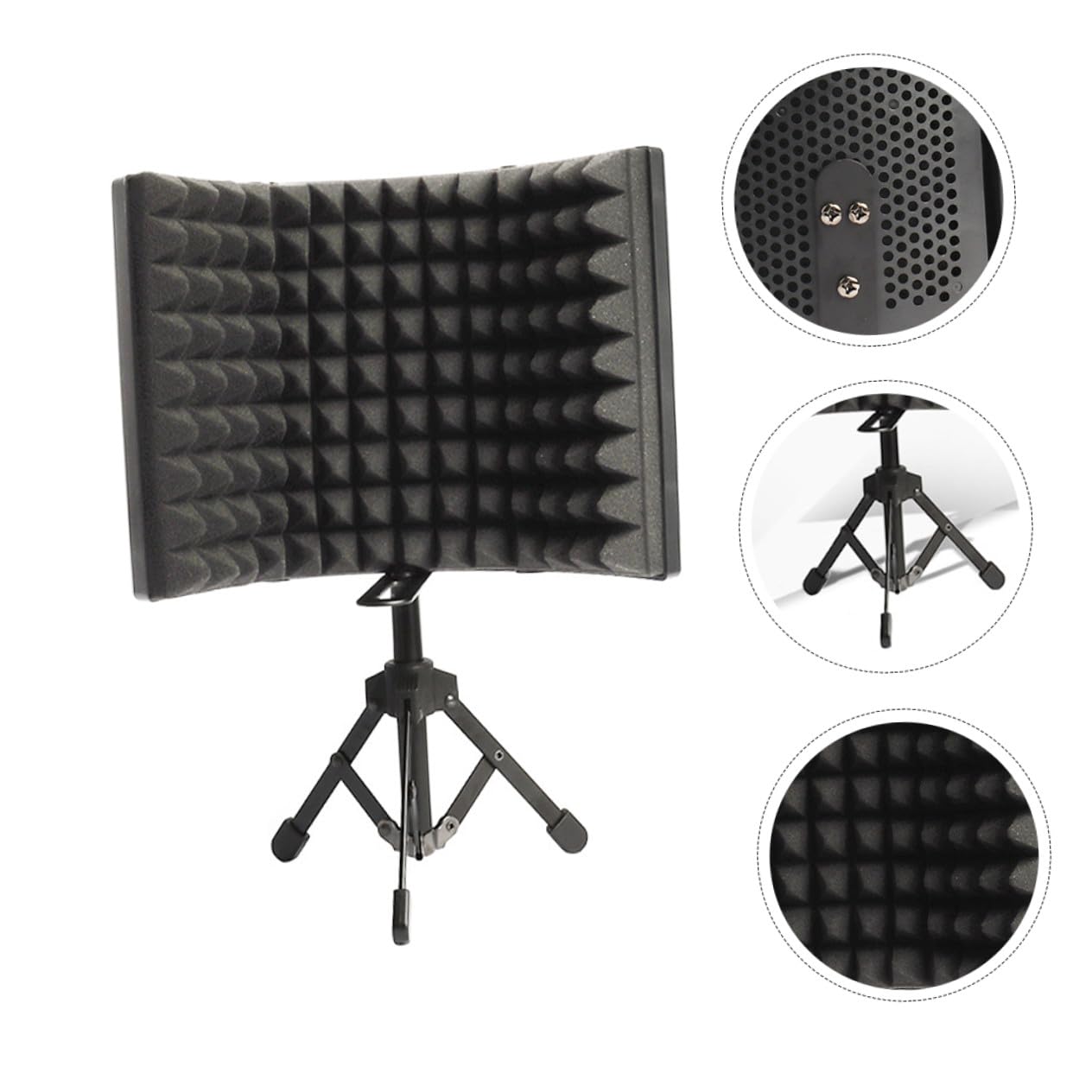 Toyvian 1set Microfono Anti-rumore Professionale Con Parabrezza Isolante Schermo Acustico Per Registrazioni Musicali e Produzioni Con Supporto Da Tavolo Per Uso Portatile e Ottimizzazione