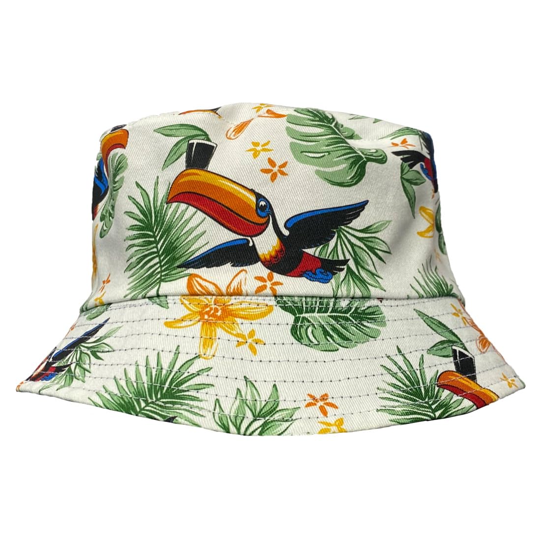 Guinness White Toucan Reversible Hawaiian Sun Bucket Hat