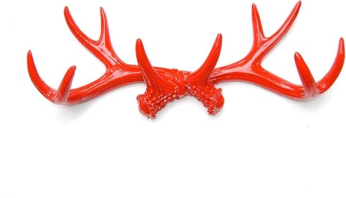 Faux TaxidermiaRojo Antler rack gancho de paredResina Antler Wall Decor ah59