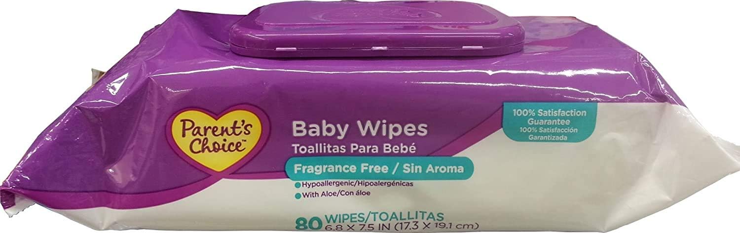 Amazon.com: Parent's Choice Baby Wipes Fragrance Free 80ct : Baby