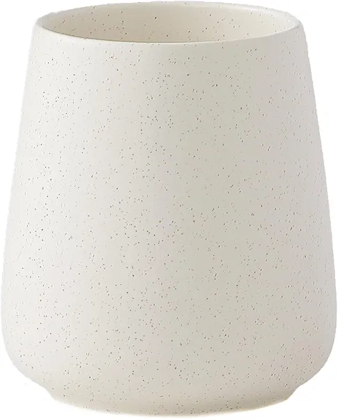 Beige Toothbrush Holder for Bathroom - Ceramic Tooth Brushing Holders, Toothbrush Cup, Toothpaste Organizer for Bathroom Countertop, Makeup Brush Holder, Pen Holder for Home Desktop Storage