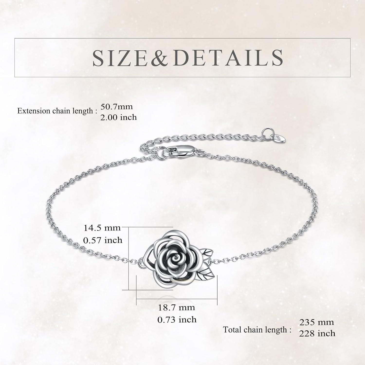 Rose Urn Bracelet for Ashes 925 Sterling Silver Rose Flowers Cremation Jewelry for Ashes Keepsake Bracelet for Women Mom - Image 3