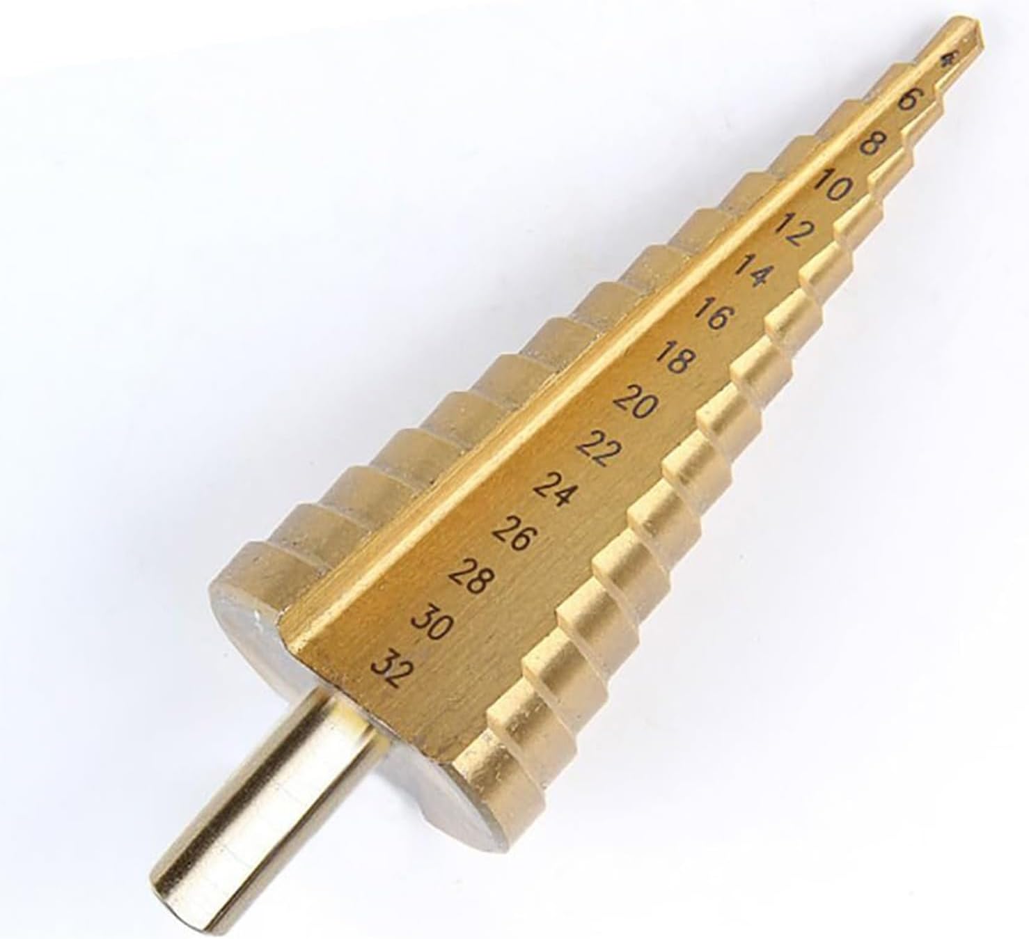 ZologyAll-in-One Step Cone Drill Bits,Titanium Coated Work with Plastic Wood Aluminum Copper Fiberglass,PVC and Thin Metals,Hole Size 4mm to 32mm in Diameter