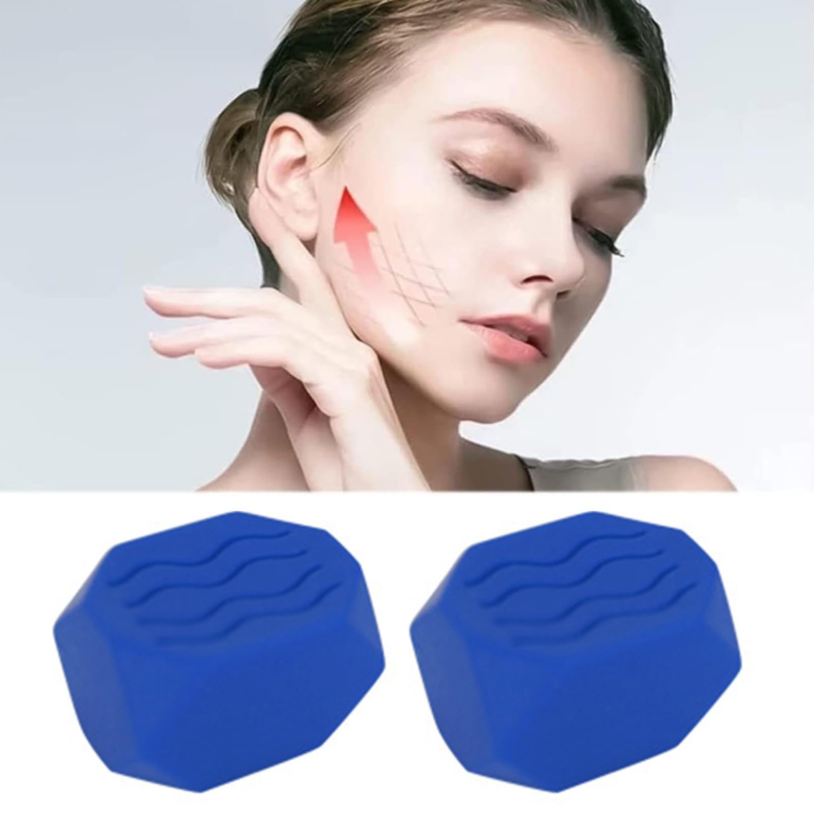Exerciseur De Mâchoire En Silicone Huayeex – 2 Pièces, Tonifie Visage Et Cou | Réducteur Double Menton, Affinement Visage | Silicone Alimentaire, 40-60 Lbs - 8