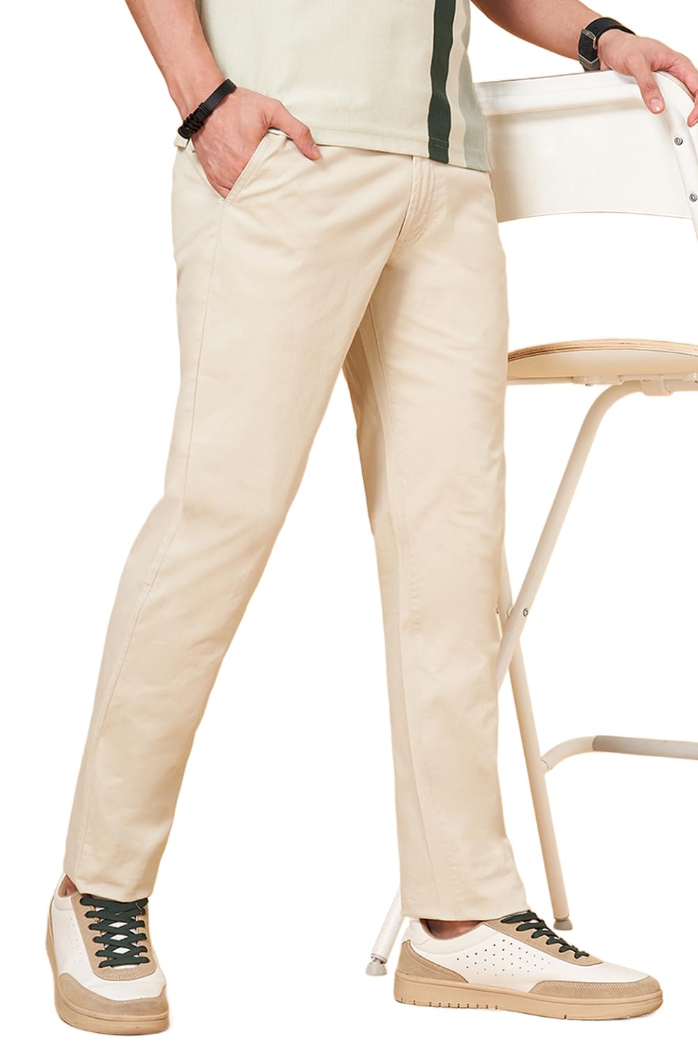 byford Men's Mid Rise Slim Fit Trousers-picture-32