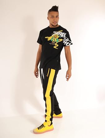 SCREENSHOT-TEE3202SS Mens Hip-Hop NYC Streetwear Urban Varsity Racing Premium Tee