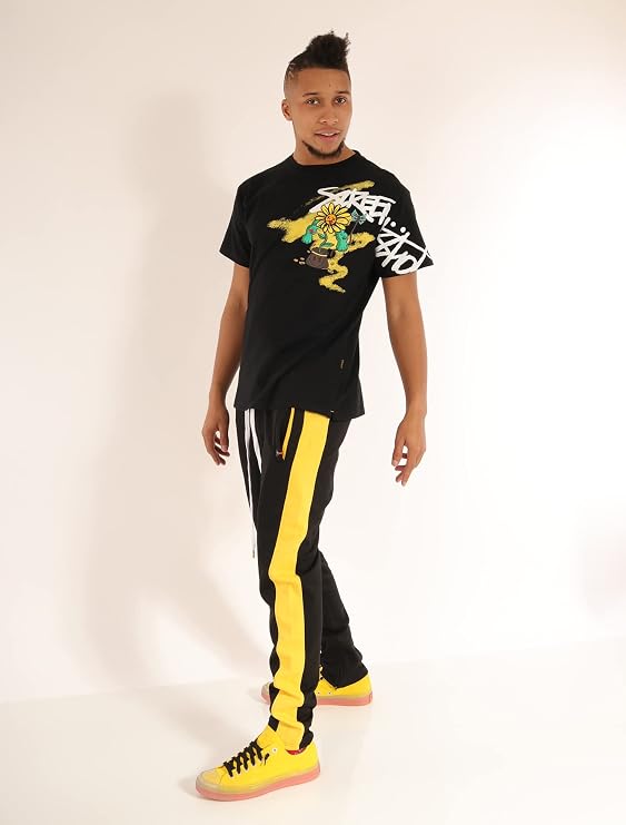 SCREENSHOT-TEE3202SS Mens Hip-Hop NYC Streetwear Urban Varsity Racing Premium Tee