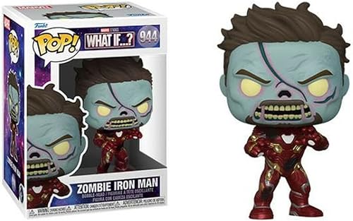 Miniatura 7 de Funko Marvel What If - Zombie Iron Man Tony Stark Pop! Figura de vinilo (incluye funda protectora compatible con caja Pop Box)