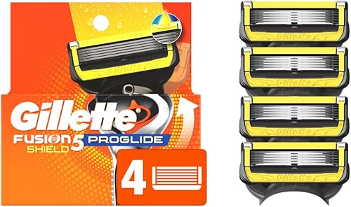 Gillette ProGlide Shield Recambios de maquinilla de afeitar para hombres, 4 recambios de cuchillas