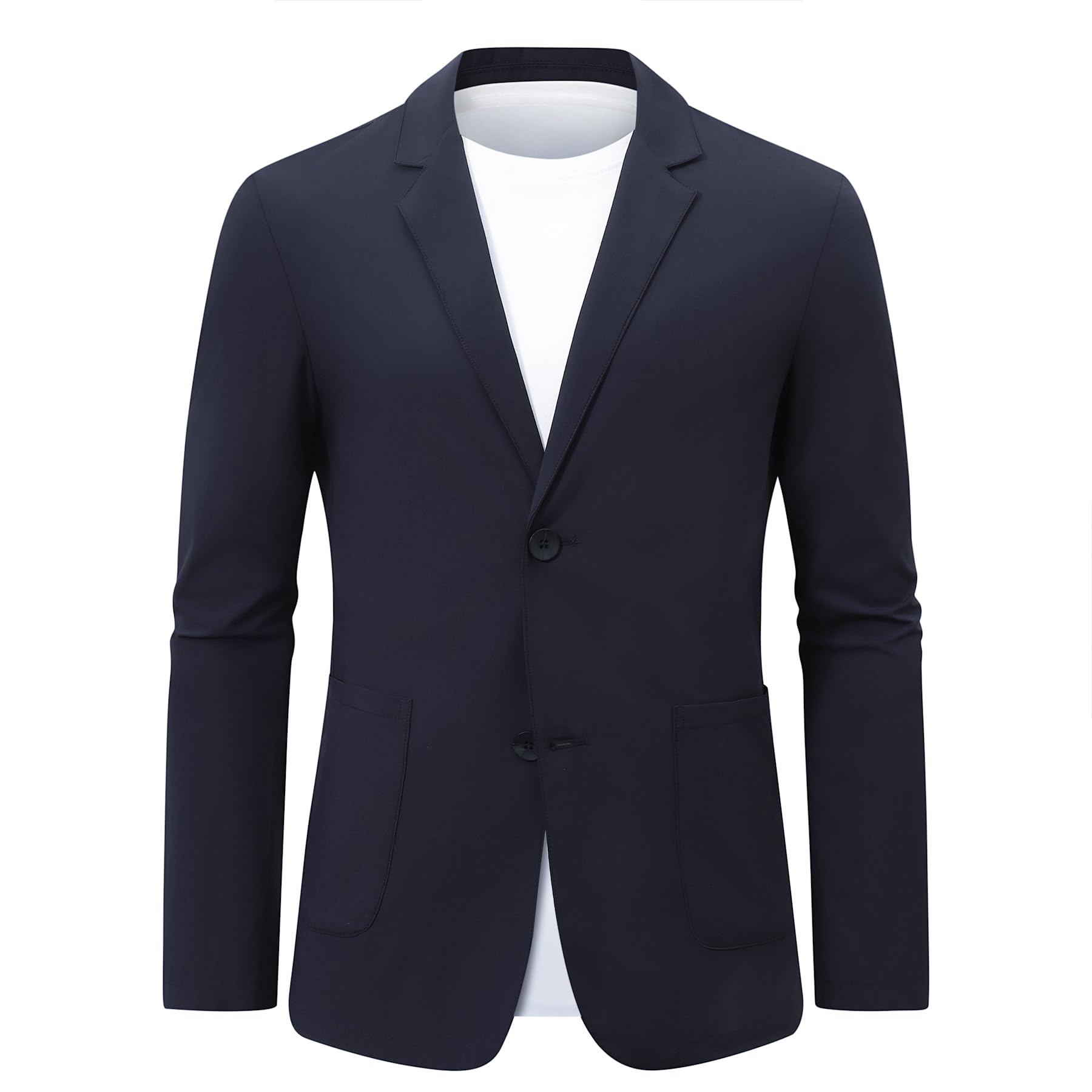 Allthemen Blazer da Uomo con 2 Bottoni Formale Giacche Non Stirare Leggera Traspirante Suit Jacket Antisole Estate