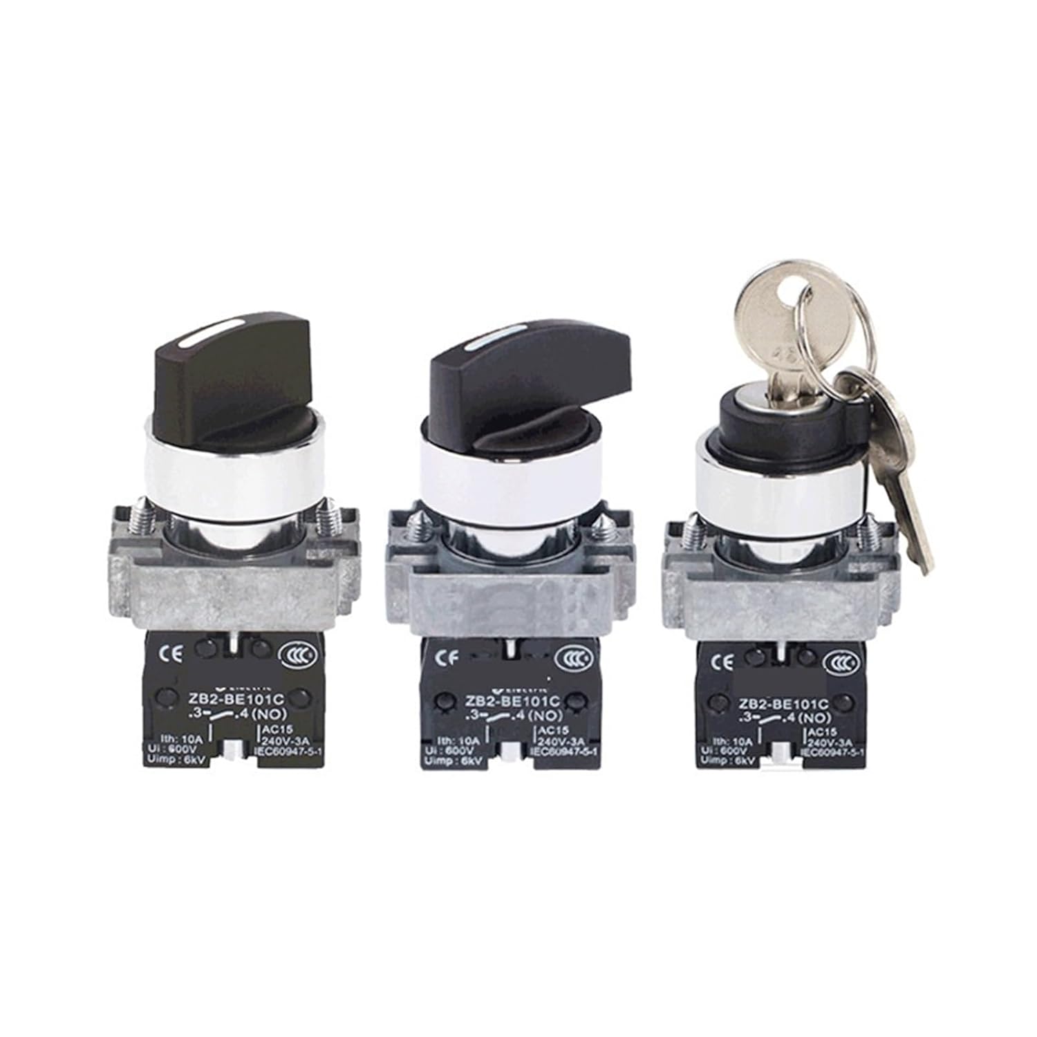 XB2BD21C XB2BD25C XB2BD33C XB2BD41C Select Switch Self-Locking/Reset/Short/Long Handle/Key Button 1Pcs(XB2BD21C)