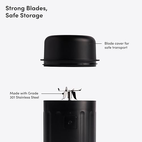 Miniatura 3 de Beast GO - Licuadora portátil inalámbrica de alta calidad para batidos y batidos, recipiente de mezcla de 22 onzas, mezcla hielo y frutas