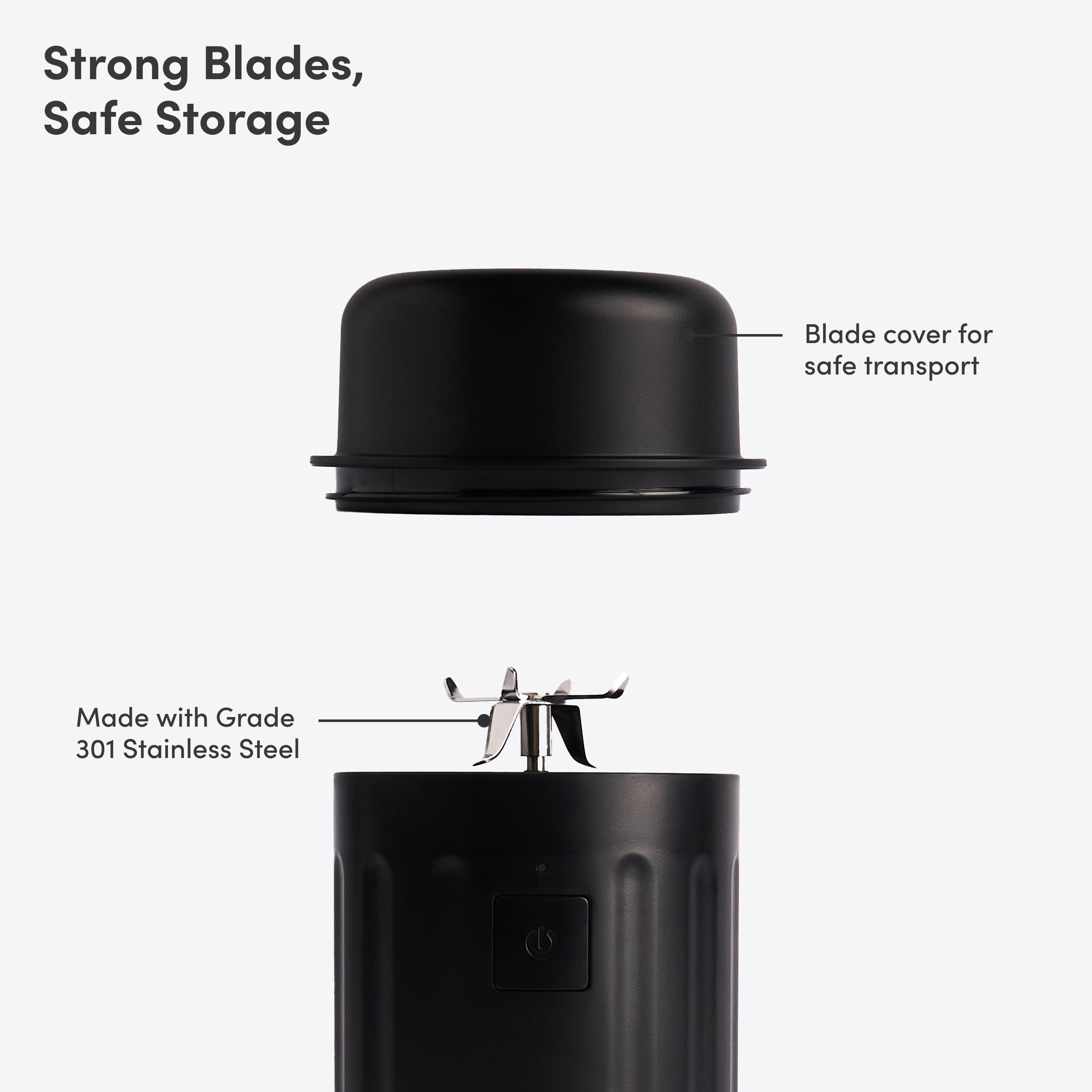 Beast GO Cordless Premium Portable Blender for Shakes & Smoothies 22oz Blending Vessel Blends Ice & Frozen Fruit Rechargeable USB-C Battery Drinking Lid and Straw System Carbon Black product thumbnail 4