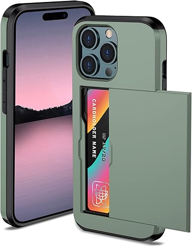Miniatura 8 de ATRAING Funda tipo cartera compatible con iPhone 15 Pro Max con tarjetero para tarjetas de crédito, ranura para tarjetas oculta, delgada, a prueba