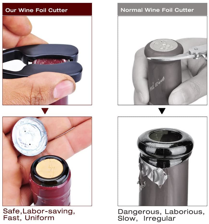 DCQQ 4 Pièces Coupe-capsule Foil Vin Cutter Bouteille de vin En