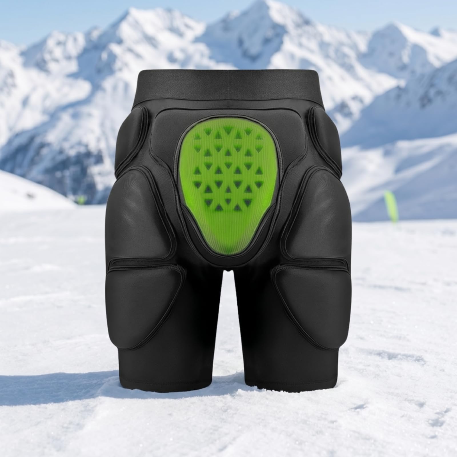 Harilla Protector de Cadera Adulto Pantalones Cortos Acolchados Guardia de Cadera Compresión Absorbente de Impactos Cinturilla Elástica Transpirable Adecuado , Negro-Modelo De Temperatura Normal , XL