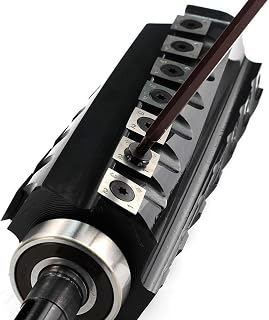 Helical Cutterhead for Grizzly 6" Jointer Replacement Helical cutterhead for G1182, G0654, G0452, G0526, G0813, G0814, Carbide Insert Cutter Head with 30 Knives, Tools & Bearings Included