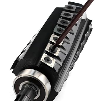 Helical Cutterhead for Grizzly 6" Jointer Replacement Helical cutterhead for G1182, G0654, G0452, G0526, G0813, G0814, Carbide Insert Cutter Head with 30 Knives, Tools & Bearings Included