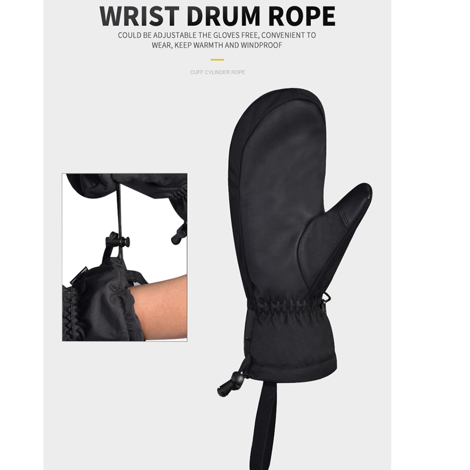 Hiver Ski Mitaines Hommes Femmes Extérieur Chaud Coupe Vent Gants Imperméables Écran Tactile pour Ski Snowboard