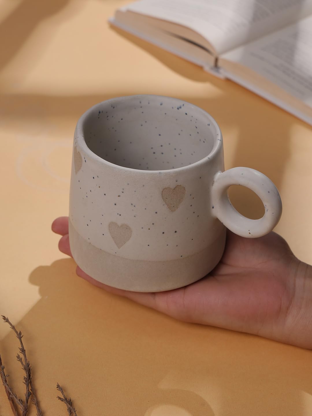 The White Space Living Beige Heart Coffee Mug (Single) - Ceramic Mugs for Gift to Best Friend Tea Mugs Coffee Mugs Microwave Safe Coffee Mugs Ceramic Tea Cups, 250 ML (B0CYCDHT2Q) Amazon Price History, Amazon Price Tracker