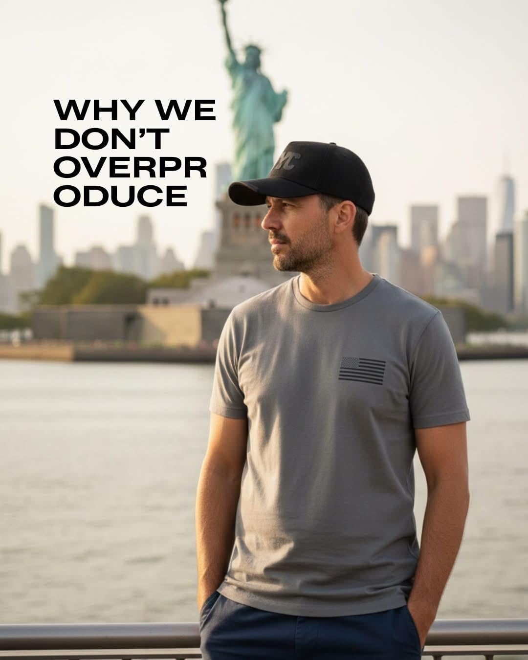 NYC Statue of Liberty Patriotic 5 Panel Baseball Cap Men Women Cotton Adjustable Soft Touch Made in Ukraine