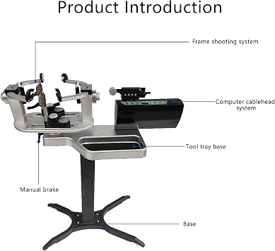 Tabletop Racquet Stringer Machines,360Tennis Stringing Machine,Badminton Racket String Machine with LED Screen Automatic Trigger Pull Cord