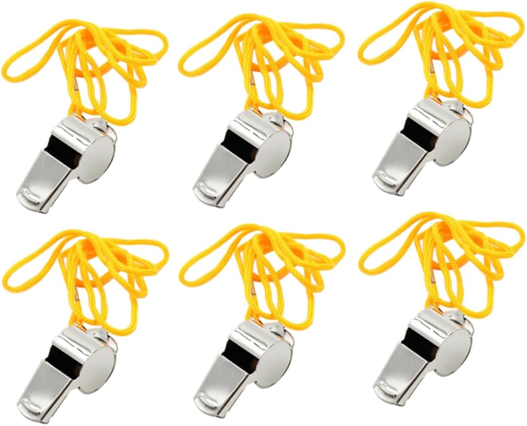 Outanaya 12Pcs Loud Emergency Whistles Survival Whistles with Keychain for Outdoor Activities School Gym Camping Hiking and Training