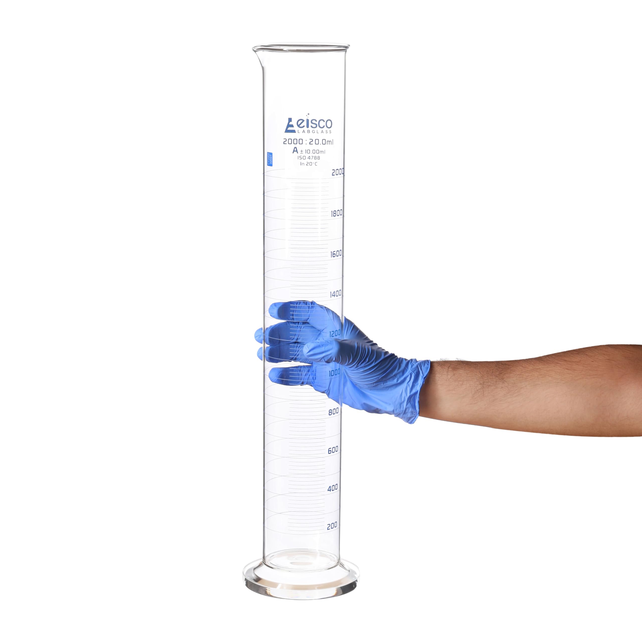 Measuring Cylinder, 10ml - ASTM, Class A Tolerance ± 0.10ml - Protectiv -  Eisco, image size:2560x2560