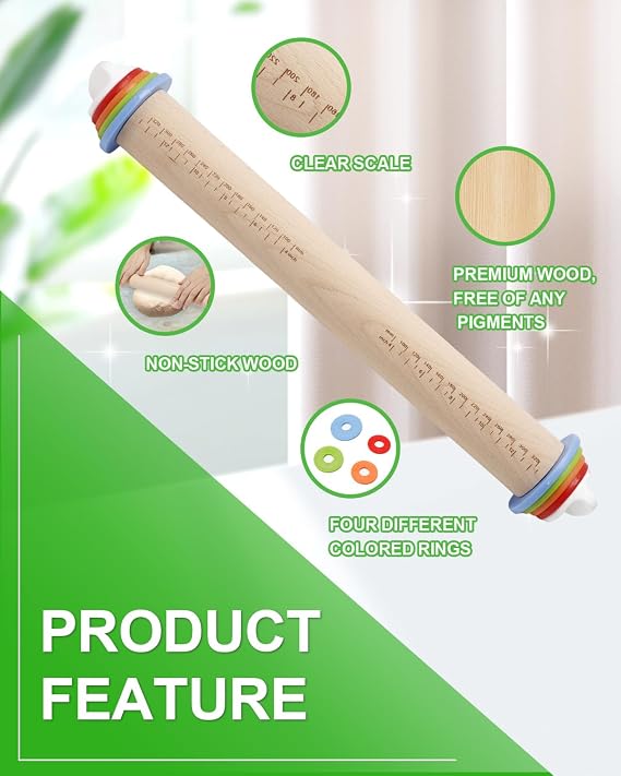 Wooden Rolling Pin Set 1