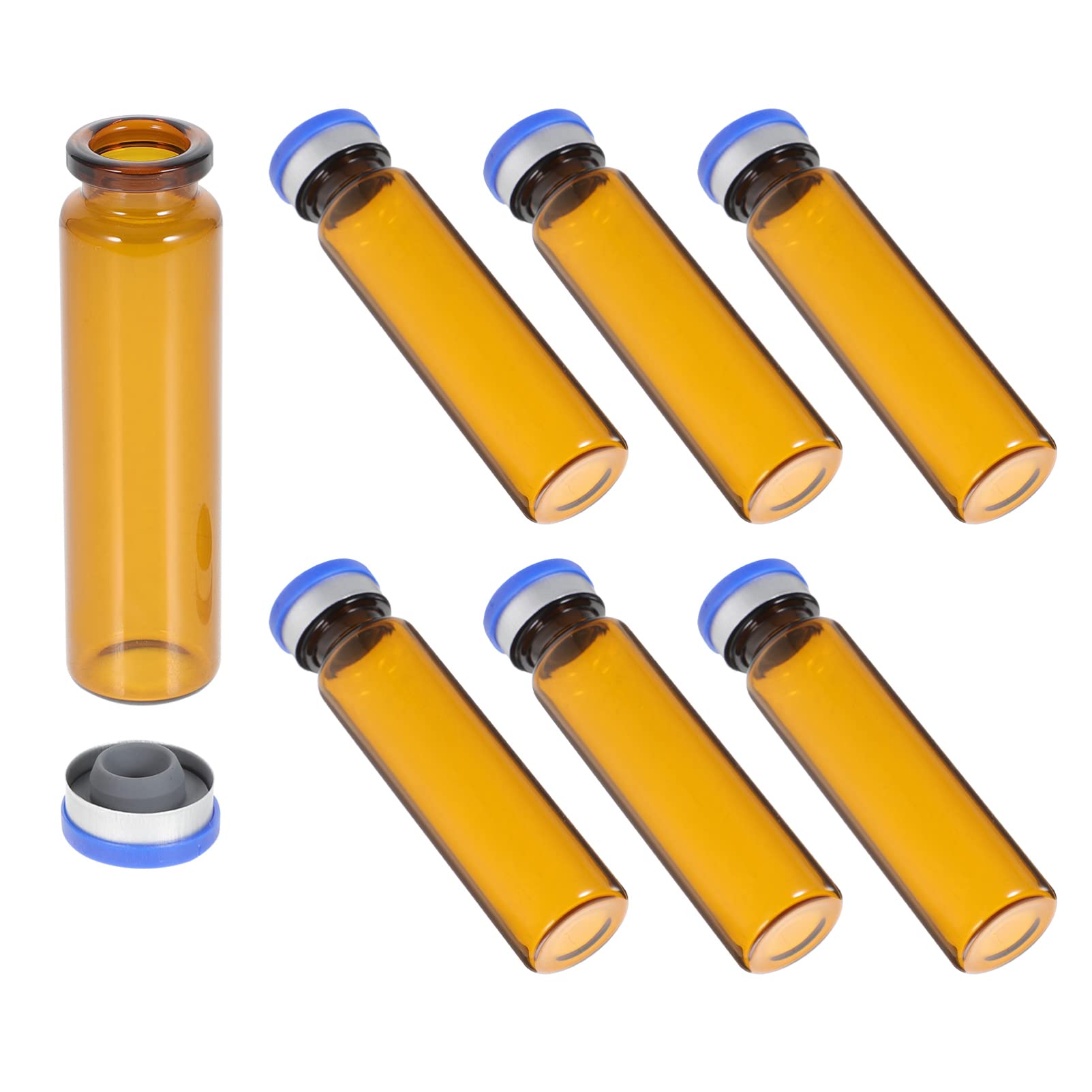 CHILDWEET 25pcs Reagent Bottles Small Sample Bottles Mask Powder Bottles Medicine Powder Bottles Glass Chemical Storage Bottles