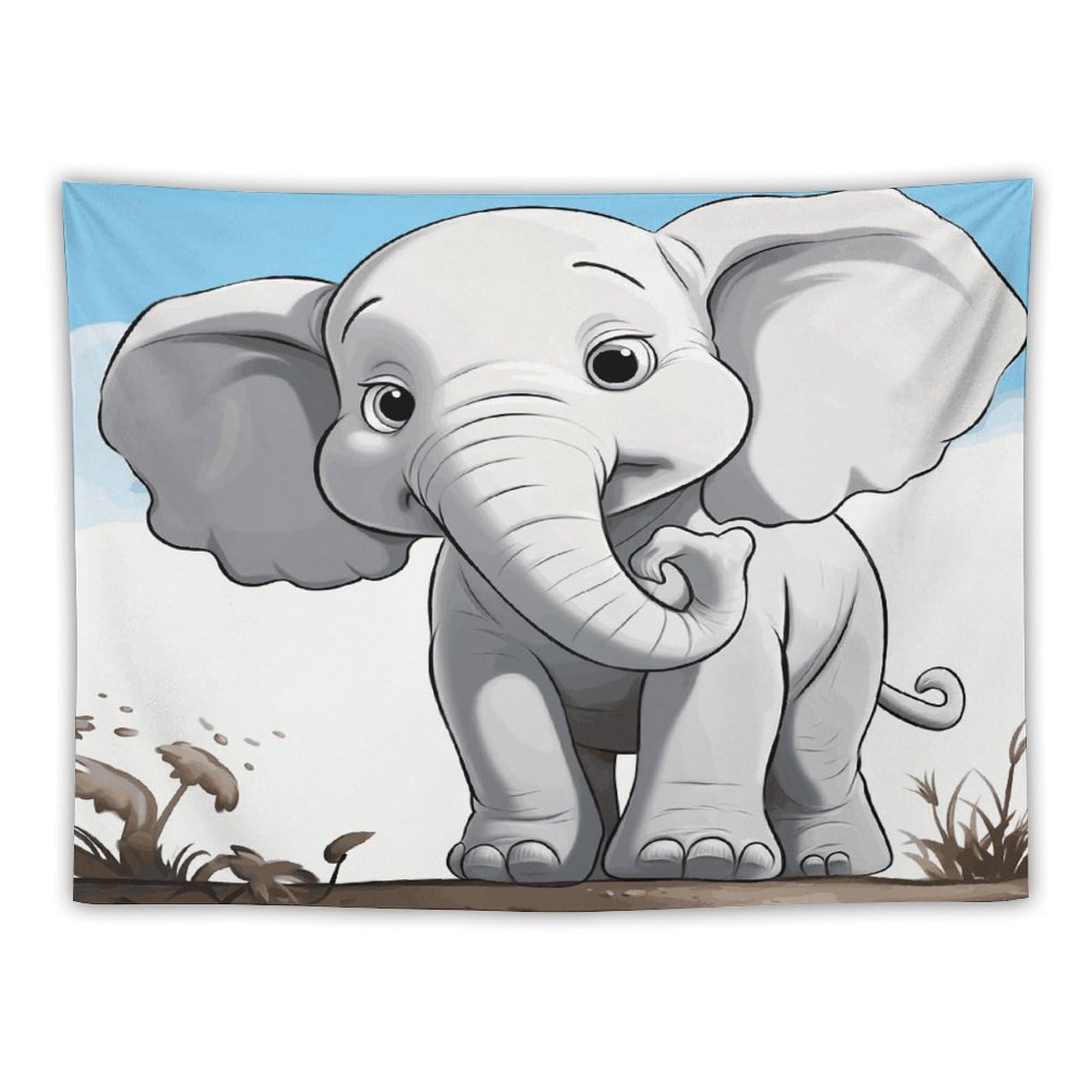 LDGSUPH White Elephant Tapestry Wall Hanging Decor Anti-fading Aesthetic Wall Tapestries Fashion Wall Blanket Decor Modern Wall Art Tapestry for Bedroom Home Decor 30"x40"