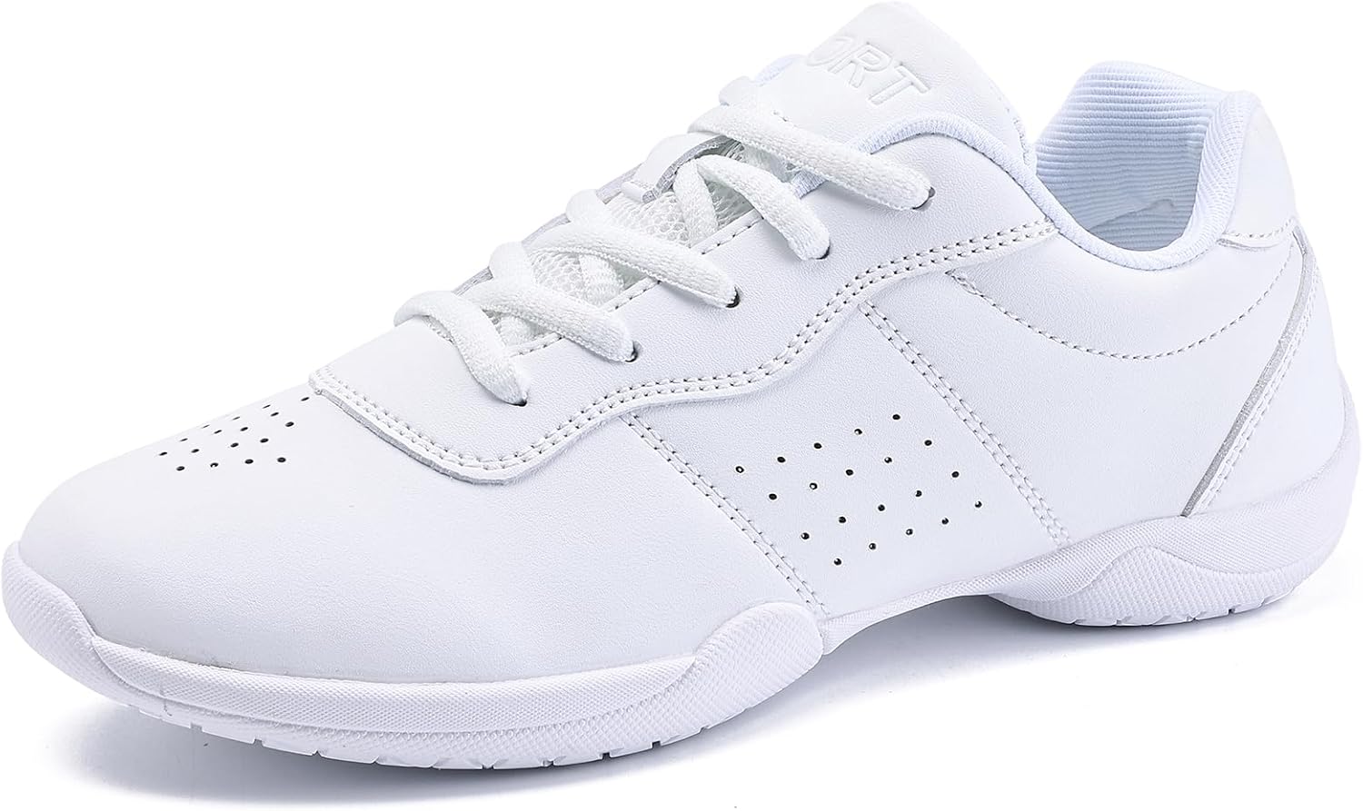 Cheer Shoes White Womens Cheerleading Shoes Youth Girls Athletic Training Breathable Lightweight Competition Comfortable Sneakers Size - Image 2