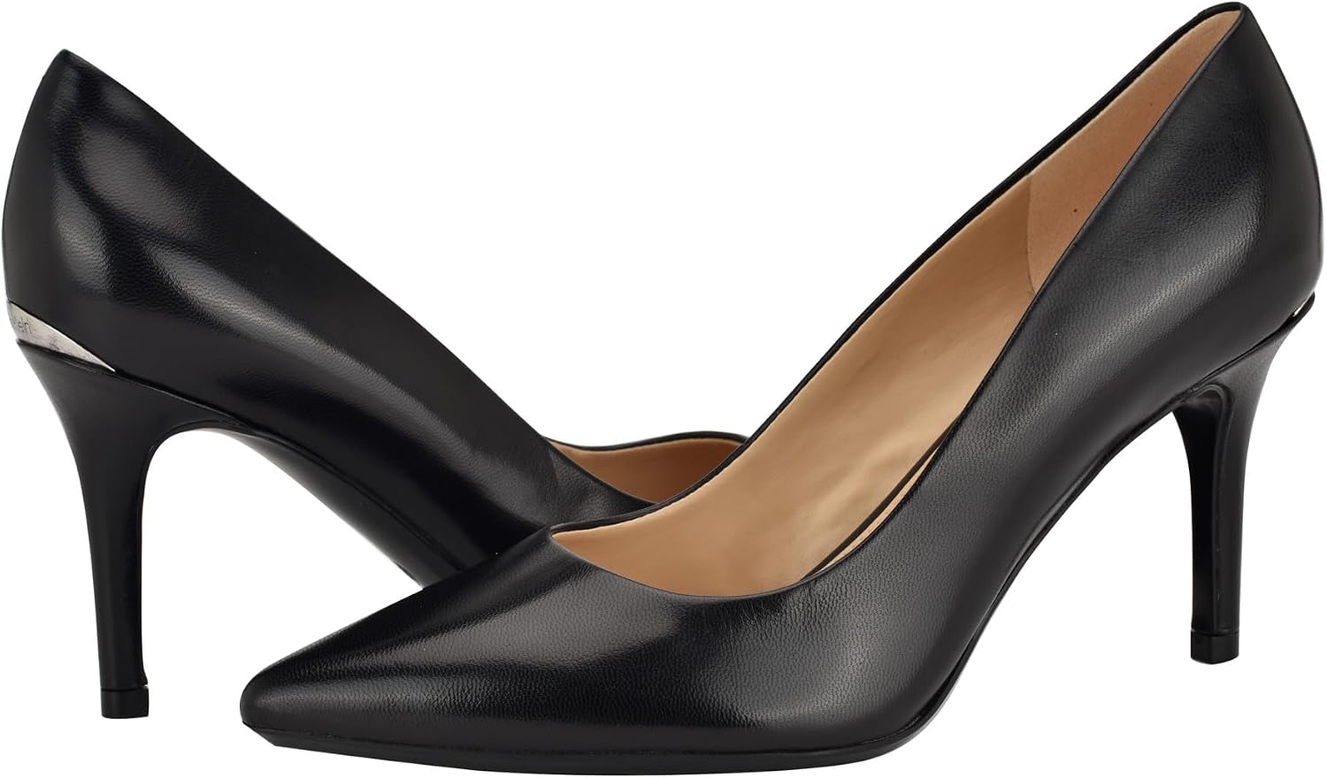Calvin Klein Women's Gayle Pump, Black Leather 001, 6.5