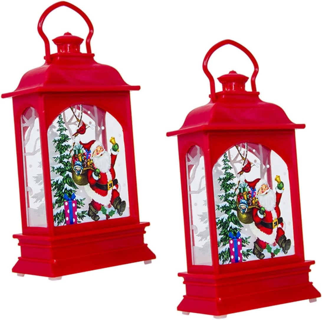 OSALADI 2pcs Snowman Lantern Lighted Nativity Lantern Christmas Lights