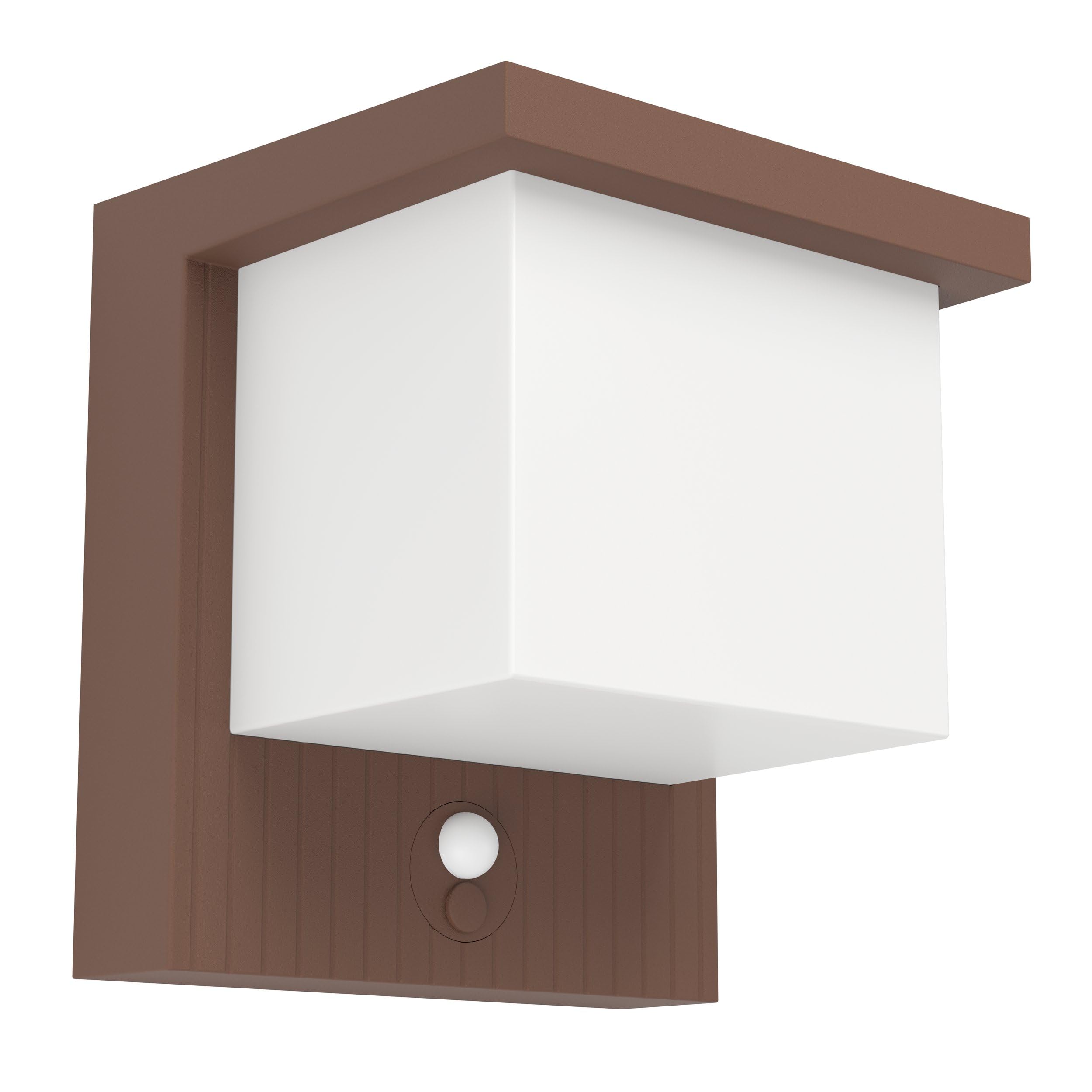 Eglo Frigento Rust-Coloured Led Solar Wall Lamp, Height 15 Cm, Sensor