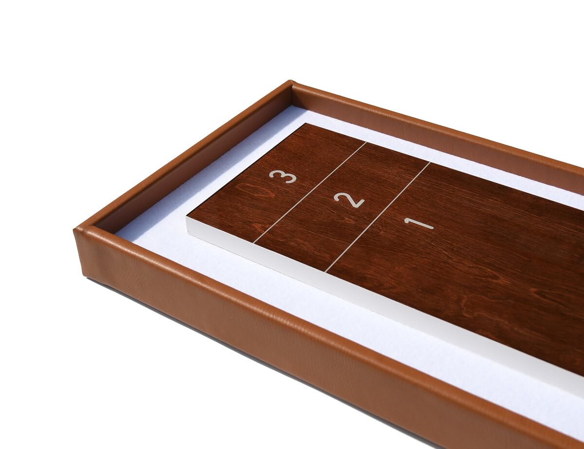 Masters Table Shuffleboard - Walnut with Cognac Rim