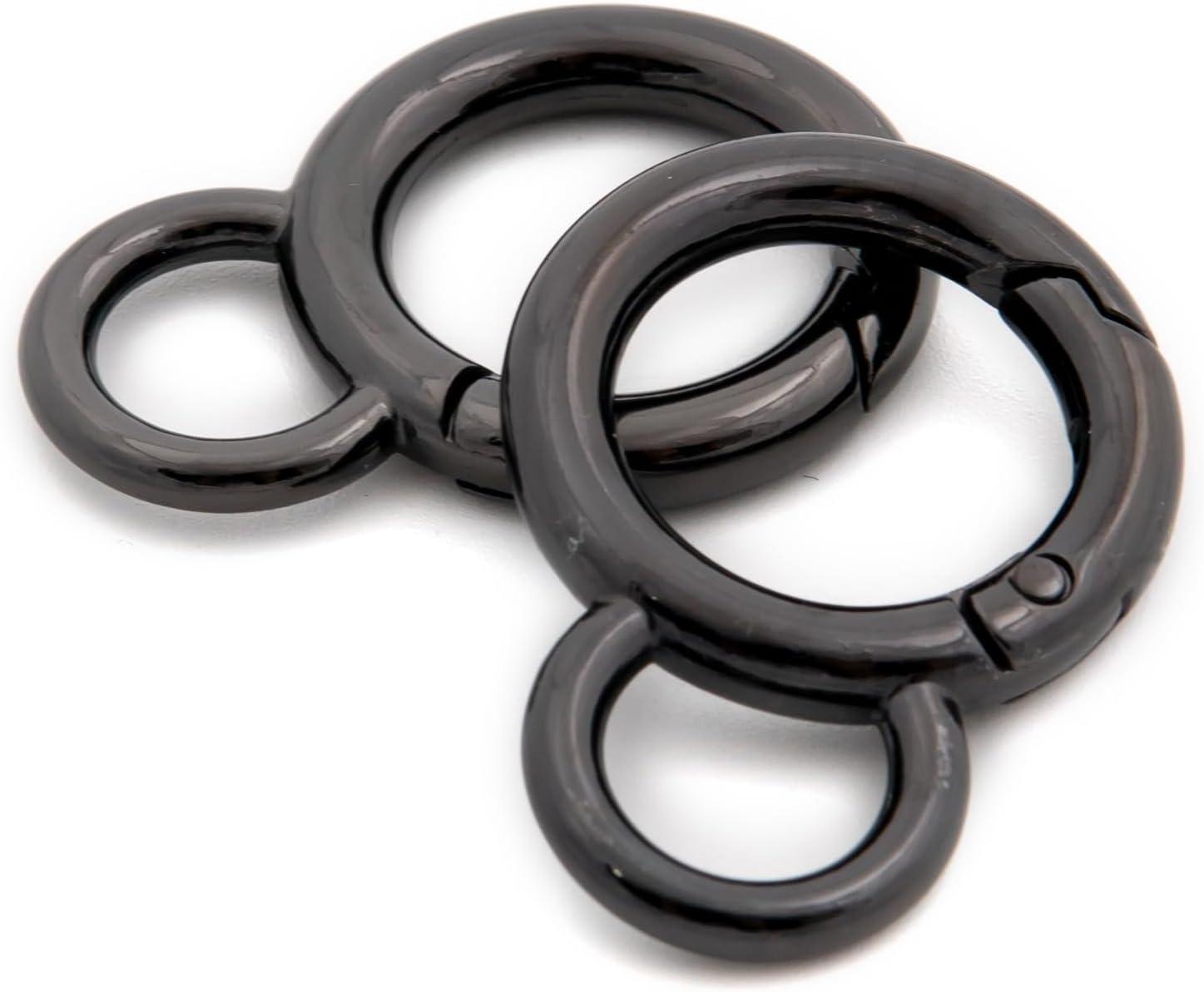 Ring Clip for Purse Strap, 10 PCS Trigger Gate Ring Keyring Buckle Clasps for Purse Jewelry Bags Lanyard Keychain Supplies DIY Craft (Gold)