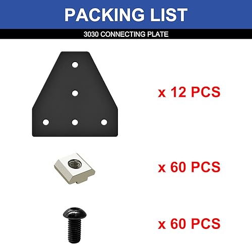 Miniatura 100 de 10 unids 2020 placa de extrusión de aluminio conector esquina L soporte 8020 V ranura hardware ranura T accesorios con tuercas en T y tornillos