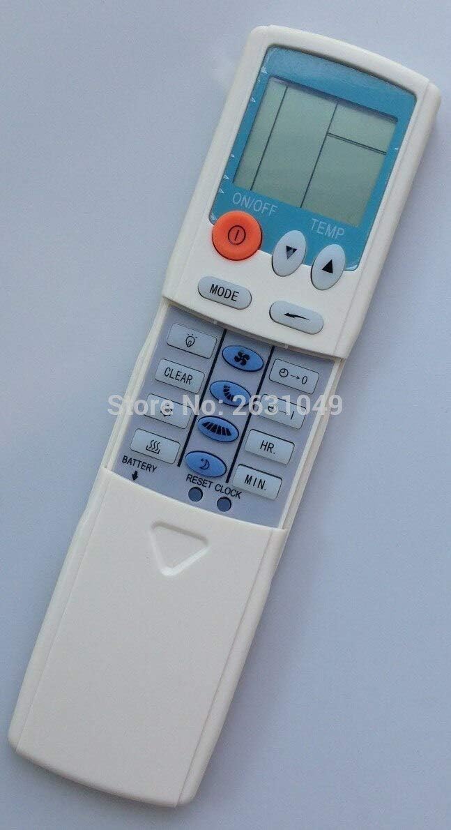 پاسي view of the Calvas Air Conditioner Remote Control, showing the full length and button layout.