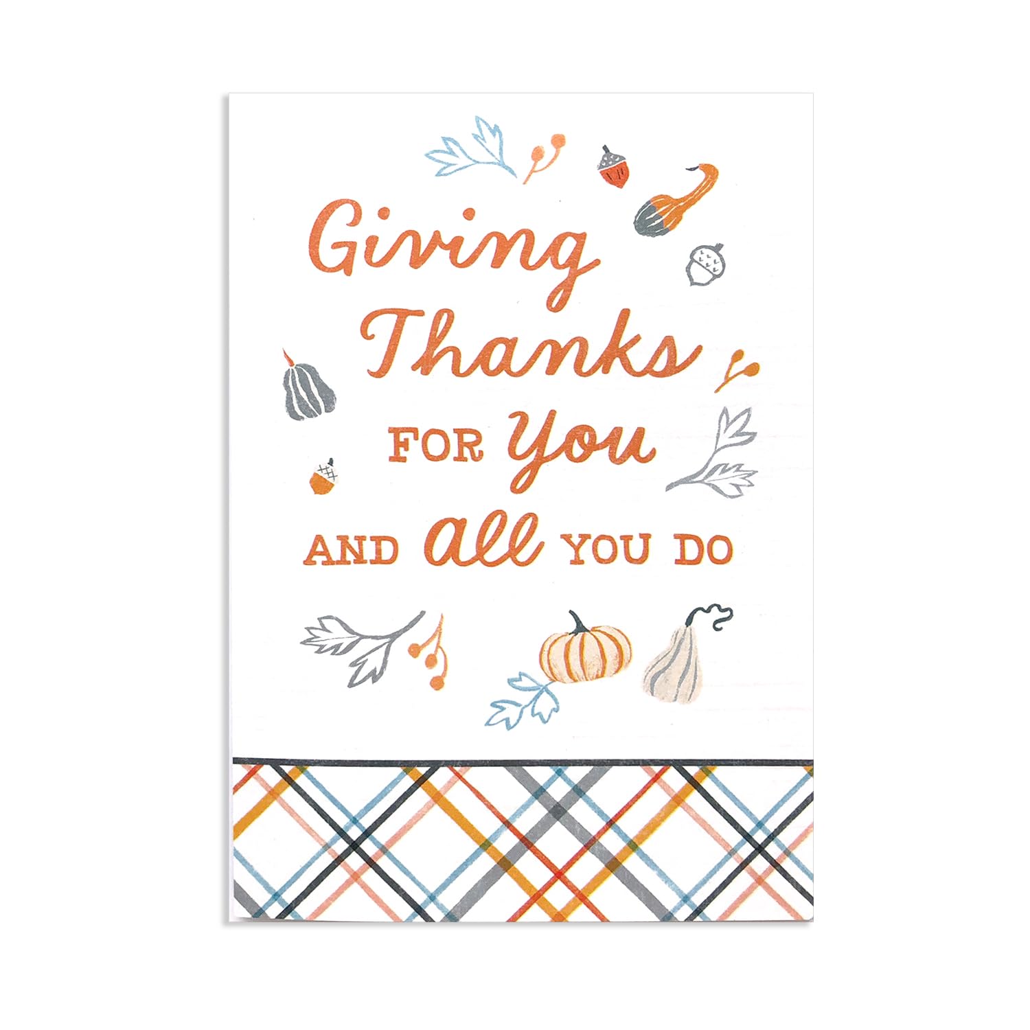 Hallmark Business Bulk 25 Pack Thanksgiving Cards for Employees & Staff (Giving Thanks for You), 5x7 Cards, Message Inside, Envelopes Included