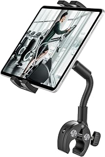 Soporte Soporte Flexible Tablet Bicicleta Estática, Ideal Para Ciclismo Indoor, Bicicleta De Spinning, Estática, Manillar Peloton, Elíptica Y Cochecito Para Ipad Pro Air Mini, Iphone, 4.7-13 Pulgada
