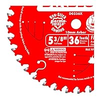 Vista 3 de Freud D0536X Diablo 5-3/8-Inch 36 Tooth ATB Finish Cordless Trim Saw Blade (2 Pack)