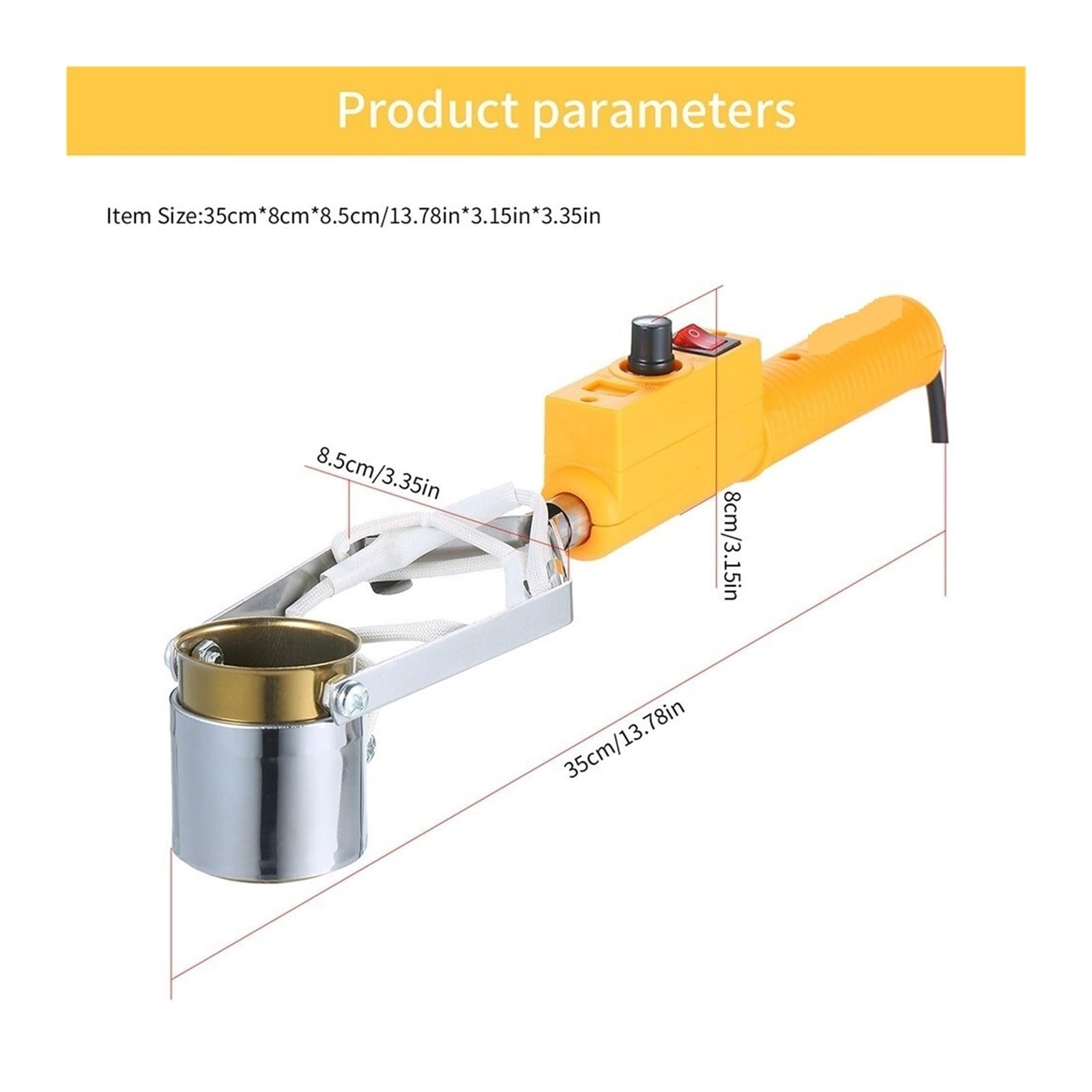 Crisol de soldadura, Horno de fusión de estaño portátil con Control de temperatura, herramienta de baño for desoldar, crisol de mano ajustable, fusión de estaño, 300W/500W para soldadura y baño de sol