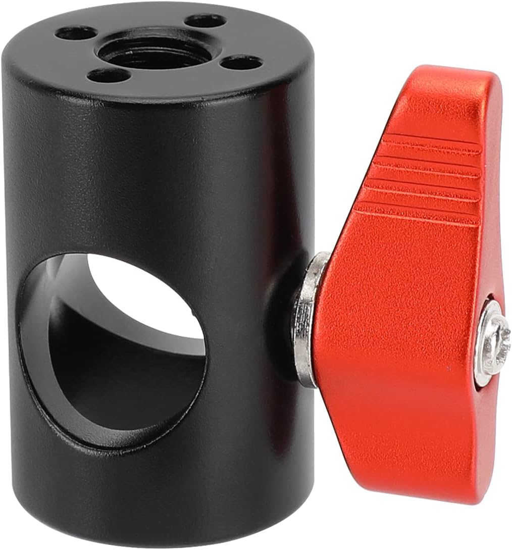CAMVATE Light Stand Mount Adapter with ARRI-3/8-16 with 4 Locating Hole/Red