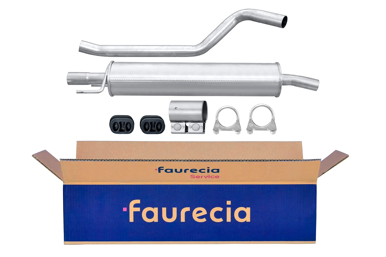 HELLA 8LC 366 024-751 Tłumik środkowy - Easy2Fit® Kit - w środku - dwuczęściowy - Komplet z elementami do montażu