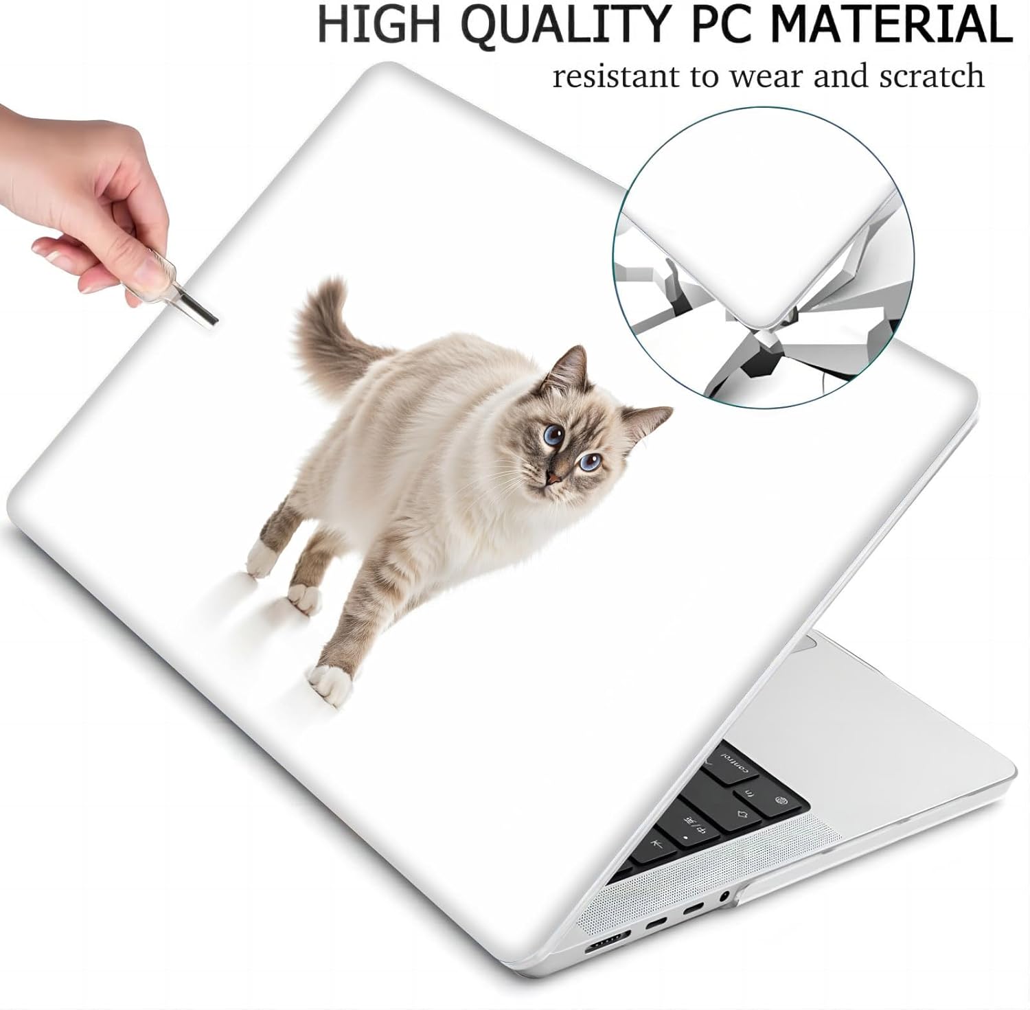 Compatible with MacBook Neo 13-inch, Hard Shell Case with Keyboard Cover and Screen Protector (A3404 A18 Pro chip, 2026 Release) - Kittens MC21425